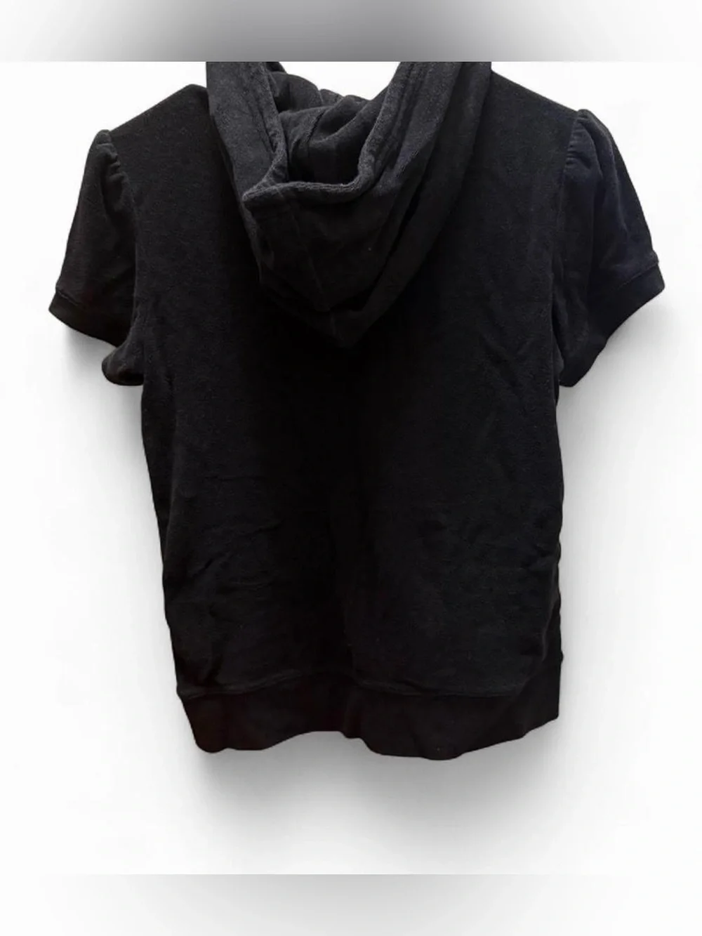 Juicy Couture Black Short-Sleeve Zip Hoodie